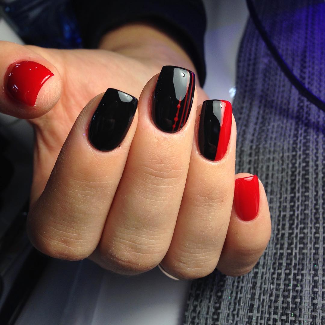 Black And Red Nails Suggested Ideas To Rock The Perfect Combination