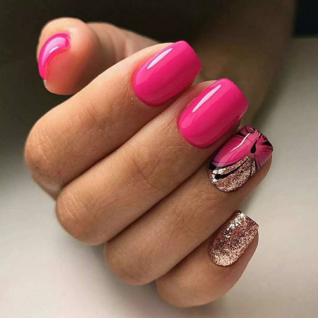 Дизайн Розовых Ногтей Квадратной Формы
