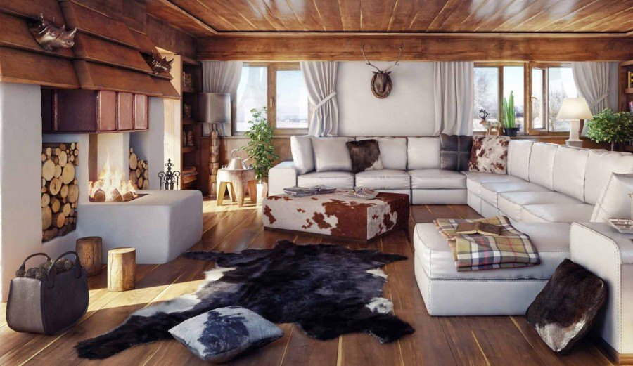 Внутренняя отделка деревянного дома: 30 идей на все времена