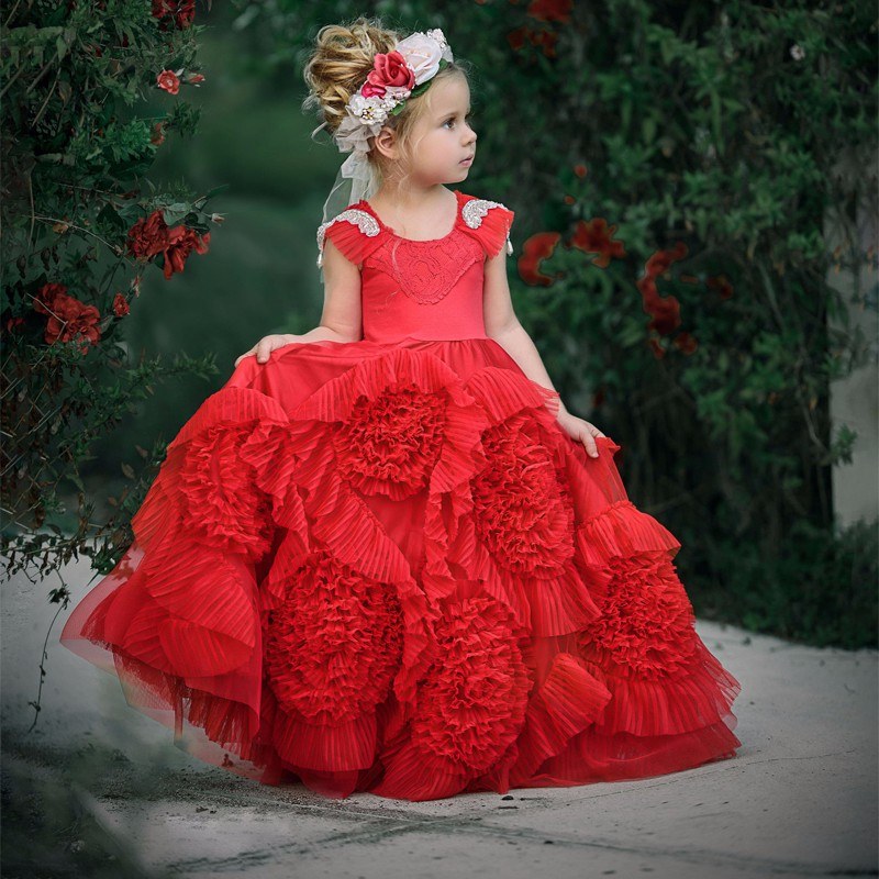 красное платье на новый год для детей