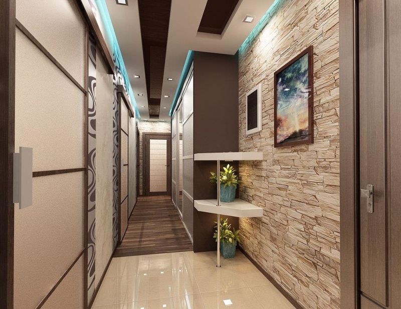 Дизайн стен для коридора