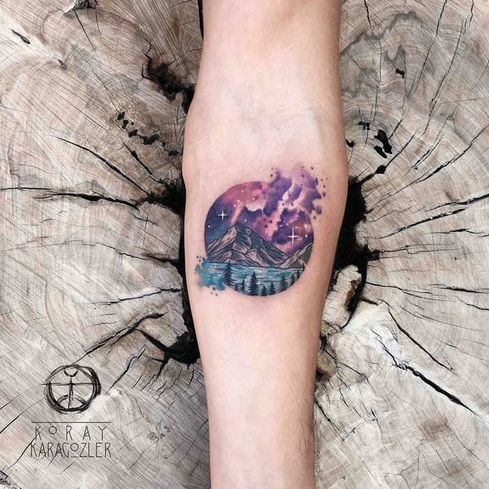 watercolor tattoo watercolor landscape tattoo by koray karagozler