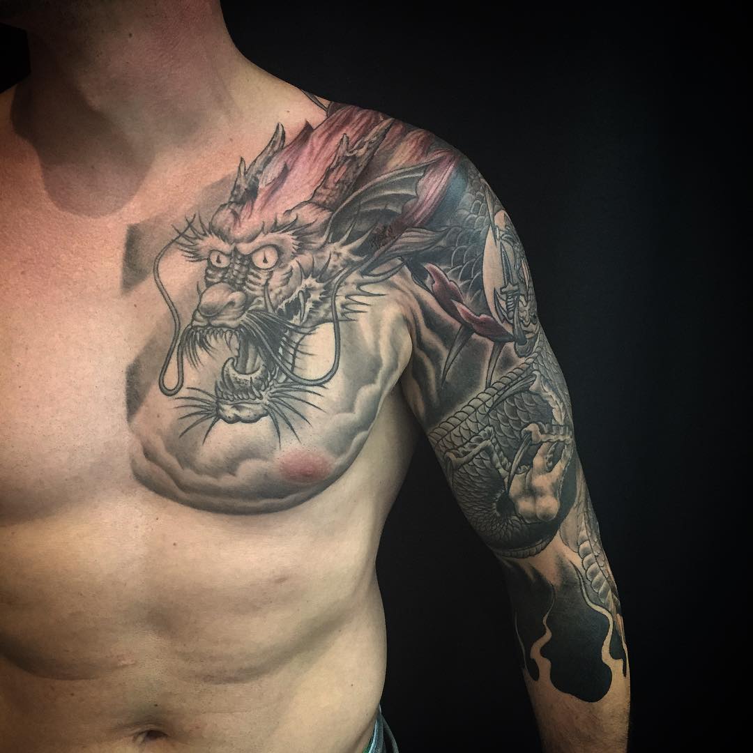 Татуировки дракон: значение и 197 фото и эскизов