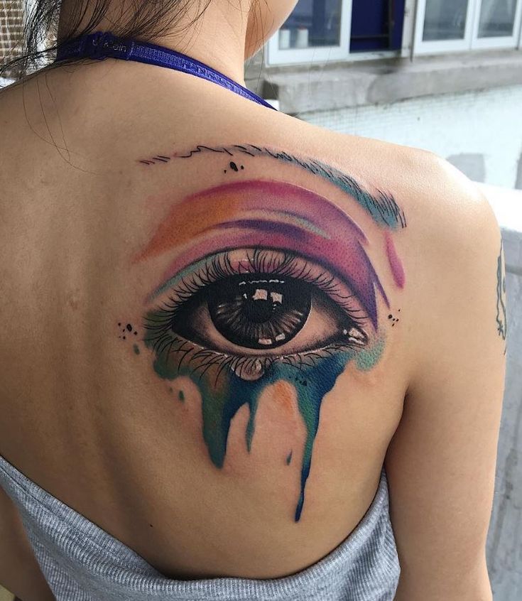 Татуировки на глазах у девушек