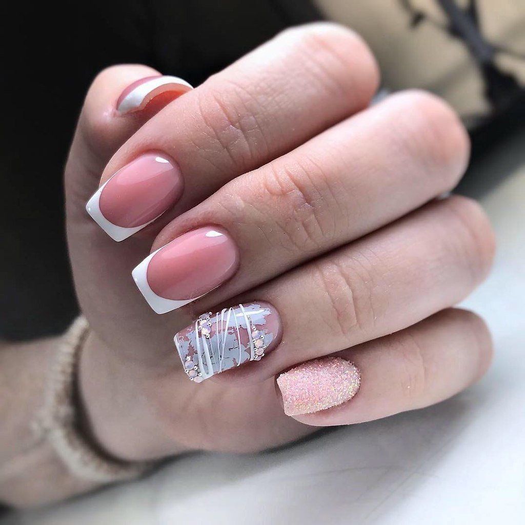 Розовый френч на ногтях (55 фото): идеи французского маникюра для коротких ногтей, выбираем розовый лак для основы