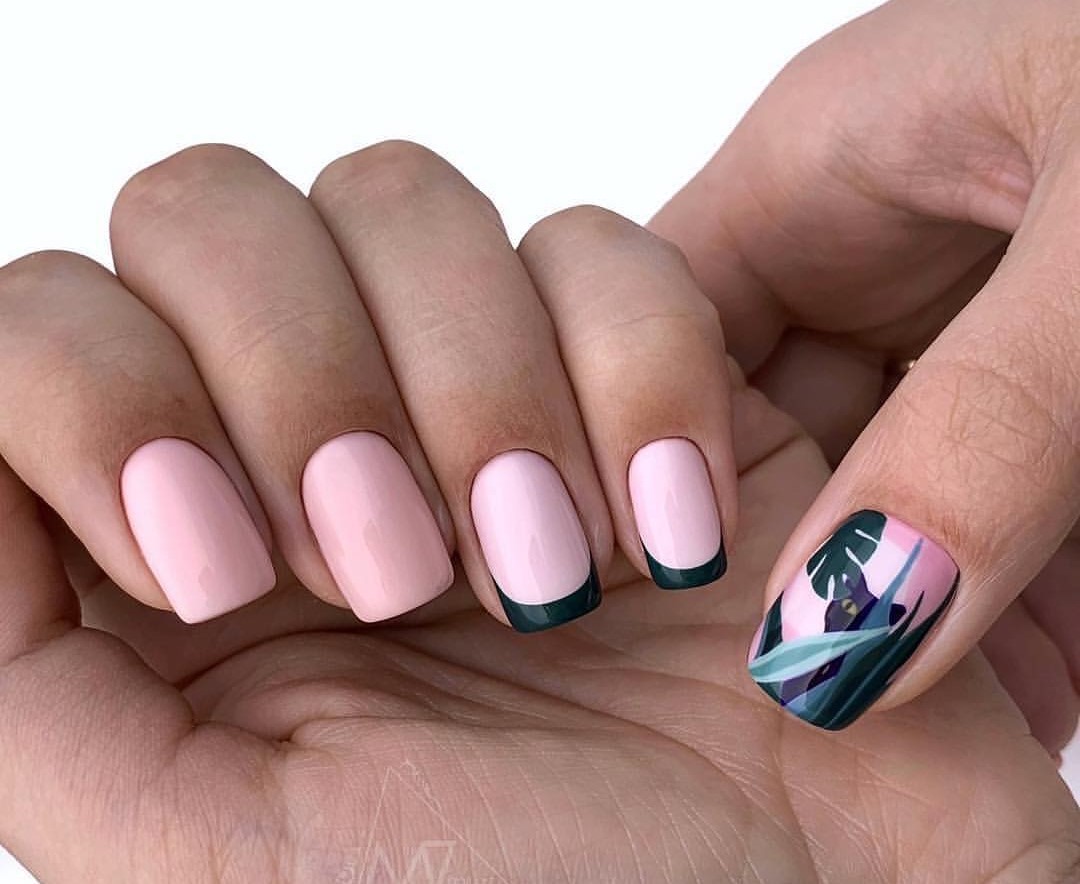 Розовый френч на ногтях (55 фото): идеи французского маникюра для коротких ногтей, выбираем розовый лак для основы