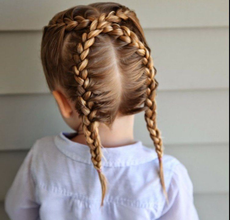 Прически на длинные волосы в домашних условиях фото ребенку