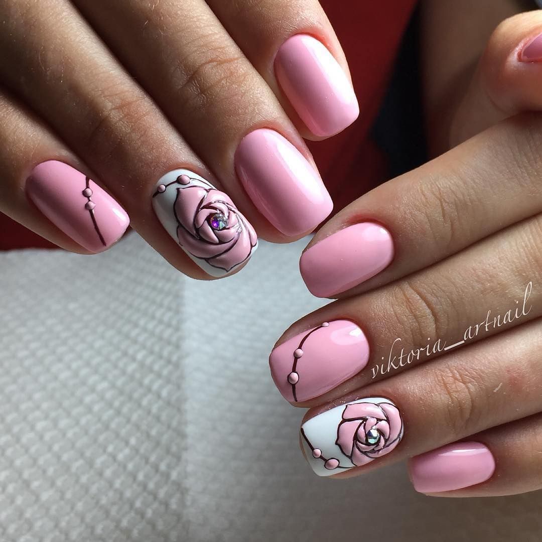 Дизайн ногтей фото март. Розовые ногти. Весенним МАНИКЬЮ. Красивый ианикю.