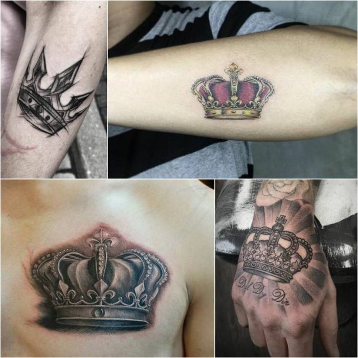 Татуировка короны на руке для мужчин