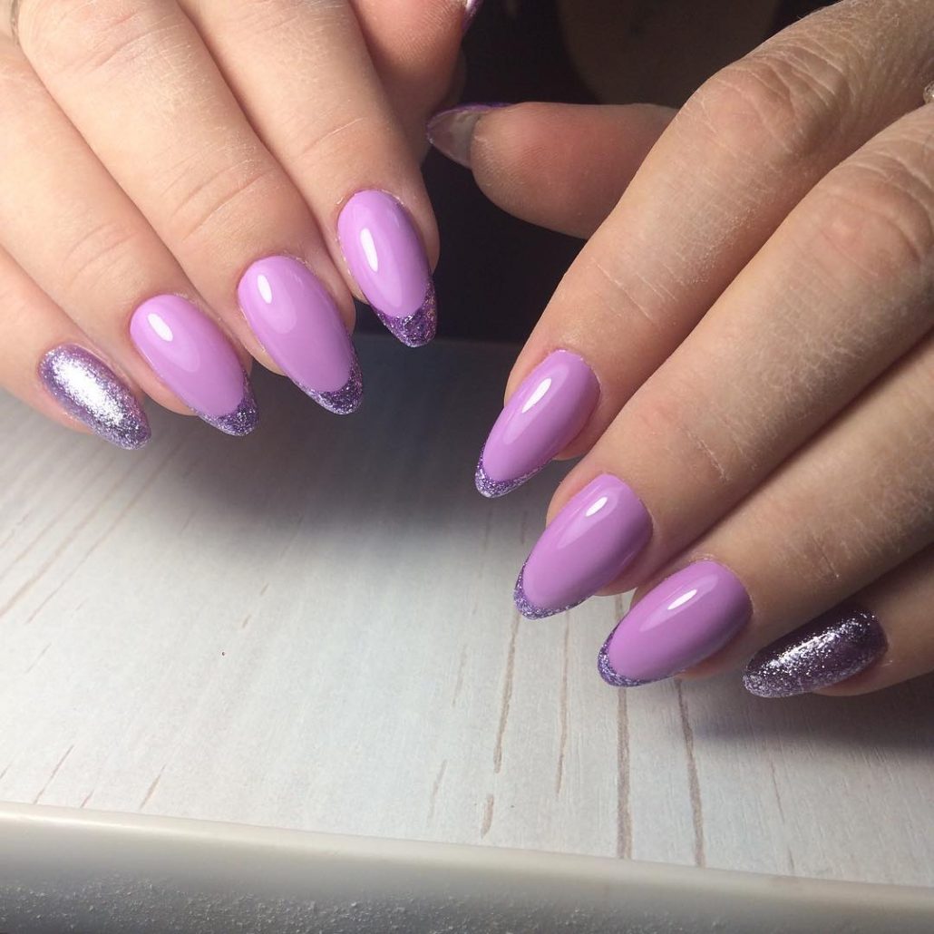 Фиолетовый френч: 100 фото модных новинок дизайна