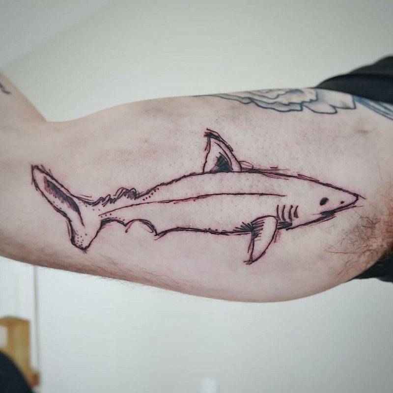 Смешные акулы тату